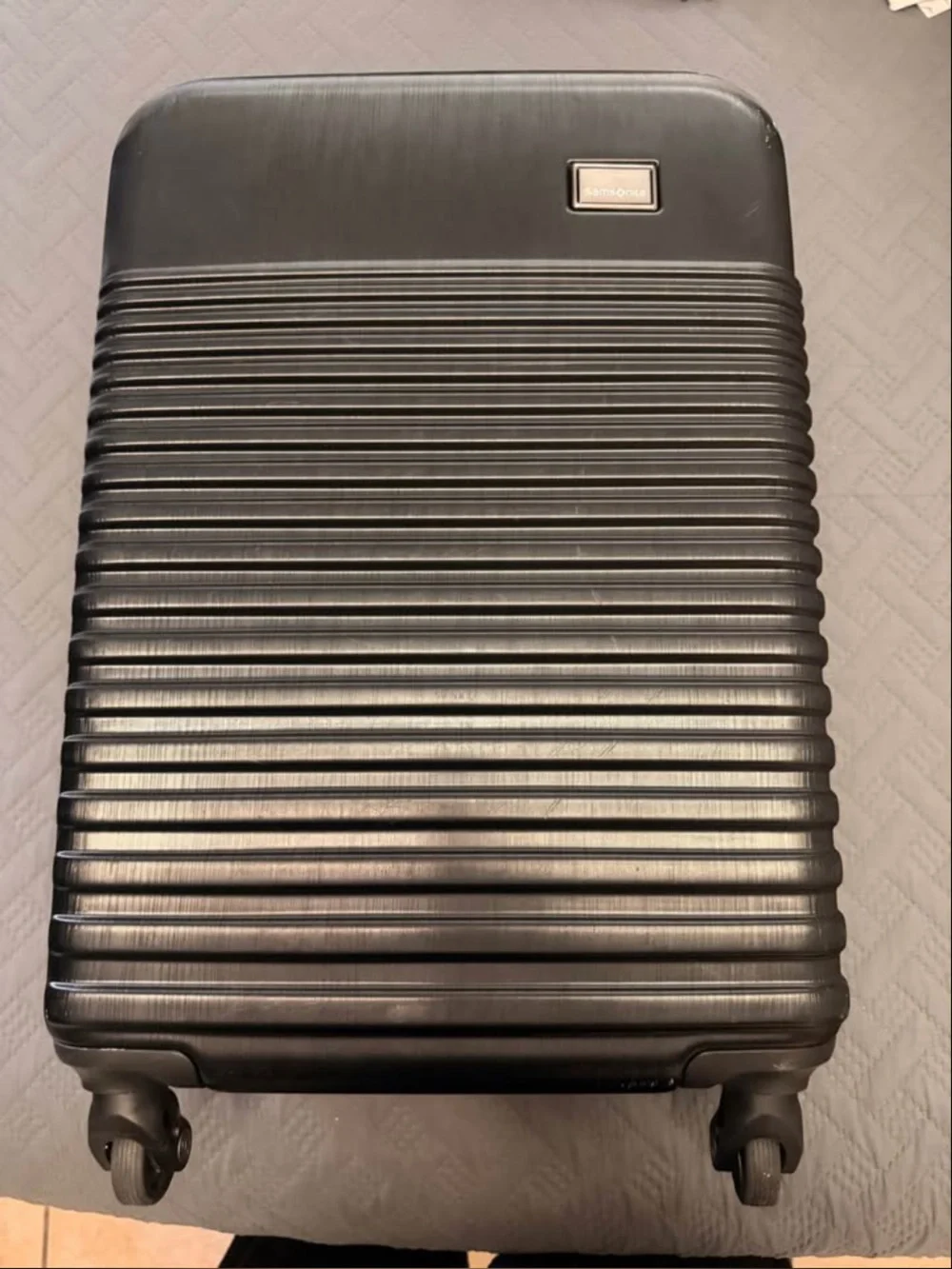Samsonite Textured Hard-Shell Carry-On Luggage - Black